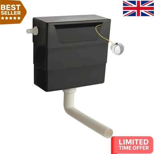 Sleek black concealed - concealed, cistern