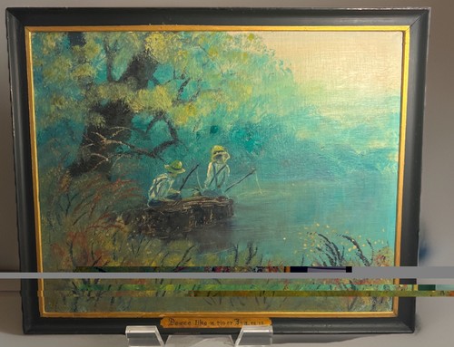 Vintage mcm impressionist oil - vintage,