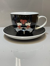 The Scottish Terrier Fine Porcelain Tea Mug Saucer 