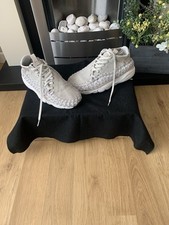 NIKE AIR FOOTSCAPE WOVEN CHUKKA QS LIGHT BONE OFF WHITE 913929-002 Size UK 7