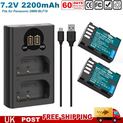 2pcs dmw blf19 - dmw-blf19, battery+fast