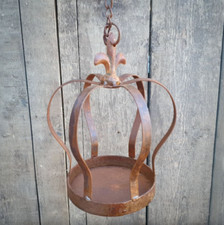 Rusty Wrought Iron Crown Bird