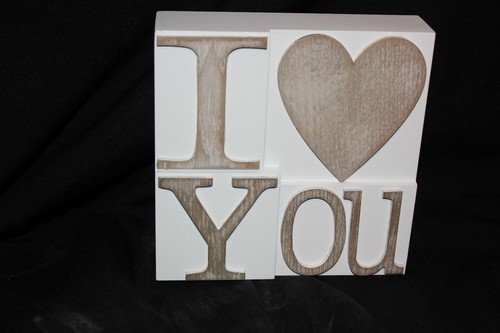 Wood block plaque with heart - wood, plaque,with