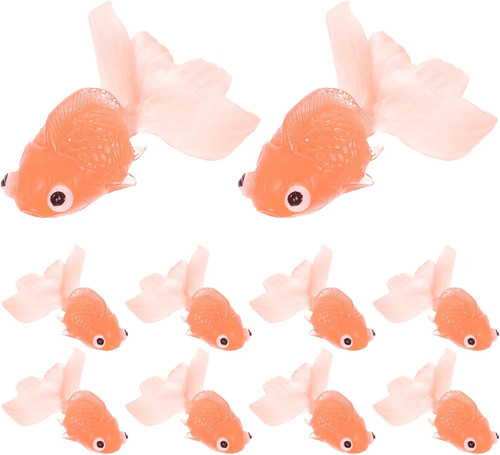 10pcs goldfish toy soft rubber - 10pcs,