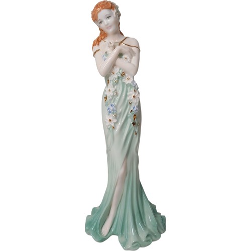 Coalport emerald figurine bone - coalport,