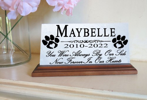 Dog memorial plaque - dog, stone