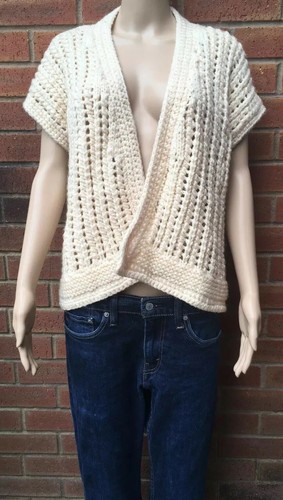 Ladies hand knitted aran wool - hand,