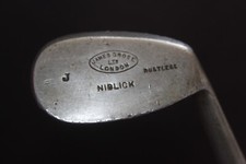 Antique vintage hickoru golf club memorabilia. Juvenile niblick
