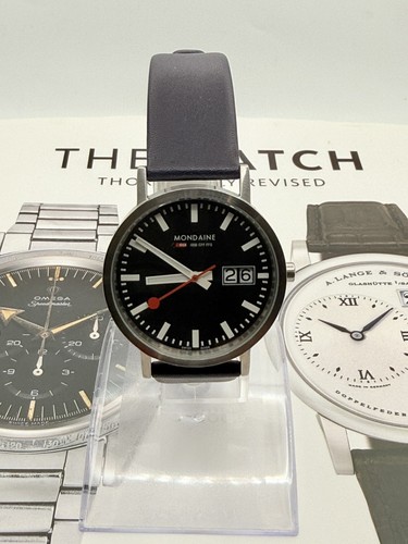 Mondaine black dial swiss - dial,