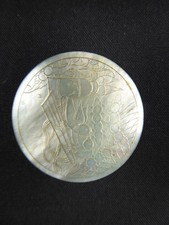 Old Chinese Mother of Pearl Gaming Token
