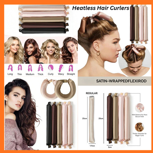 Hair curler heatless rod for - hair,