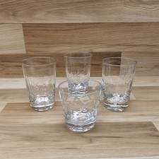 4 x Vintage Clear Glass Cut