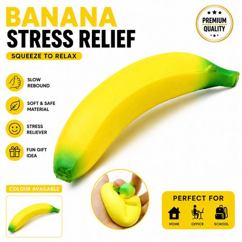 Squishy banana toy slow rising - banana,