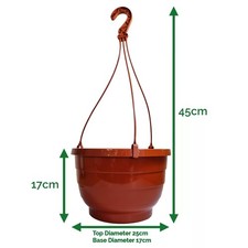 25cm Plastic Hanging Basket
