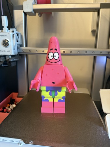 Lego inspired patrick figure - lego,