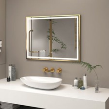 LED Illuminated Bathroom Mirrors with Touch Sensor Frame & Frameless MultiSizes