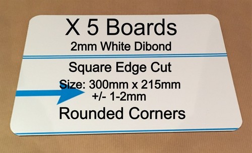 White dibond aluminium - x5,