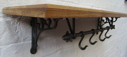 Solid oak wooden shelf - wooden,