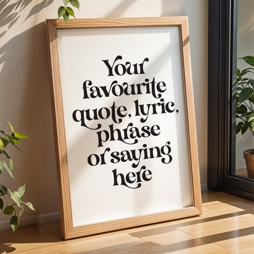 Custom quote framed print any - custom,