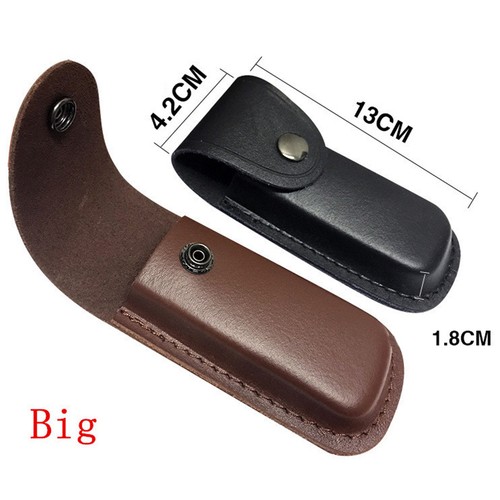 Leather sheath for folding - leather,