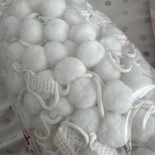 White Polyester Pom Pom Trim