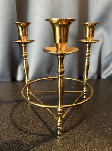 Vintage brass arm candelabra - vintage,