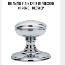 Carlisle Brass DK39CCP Delamain Ringed Knob Polished Chrome 1 Pair