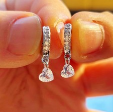 Crystal Green Jade Ear Stud