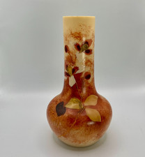 Galle-Inspired Art Pottery Vase – Hand-Painted Floral Design, c. 1910–1930