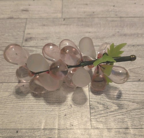 Handblown pink frosted white - handblown,