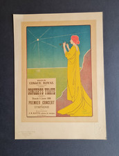 Antique 1895 print - Les Maitres l'Affiche pl 40 - Concerts Ysaye - Art Nouveau