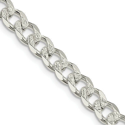 Sterling silver 7mm pave - sterling,