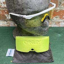 Vintage Oakley Razor Blade Sunglasses White Frame Yellow Lens 80s Cycling