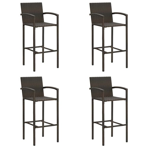 Bar stools brown poly - 4x,