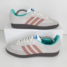 Adidas Mens Trainers UK 6.5 Samba OG  Crystal White Suede Shoes EU 41 ART ID2047