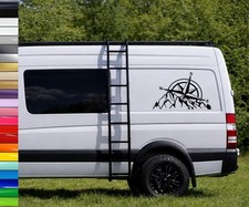 Compass Mountain Vinyl Sticker