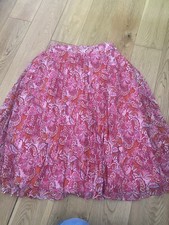 Red/pink Long Chiffon Skirt
