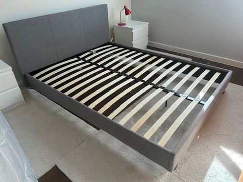 King size wooden bed frame - , in