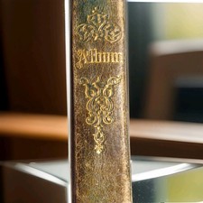 Victorian Era Tintype Photo Album With 18 Photos