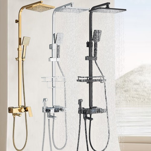 Exposed bathroom shower mixer - shower,