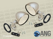 CLASSIC MINI (1980-2001) DOMED STYLE CHROME DOOR MIRRORS x 2 (GAM112/113)