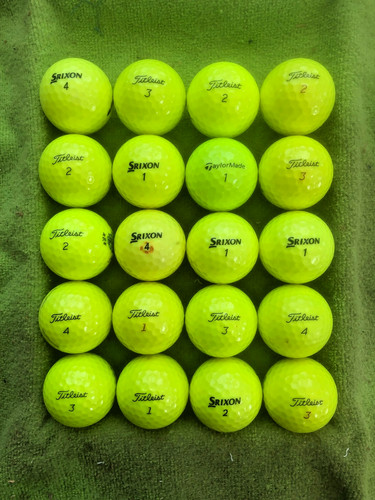 Yellow golf balls high - golf,