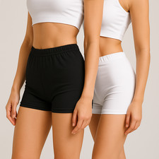 Girls Tight Fitted Mini Shorts Soft Cotton Hot Pants Gym Dance Summer Activewear