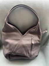 Pia Warm Grey Italian Leather