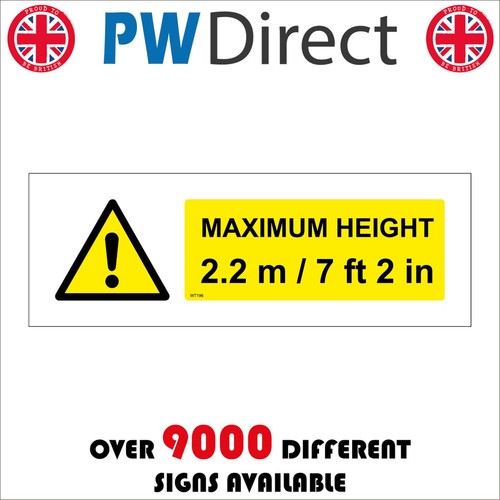 Sign maximum height 7ft - sign, 2.2m