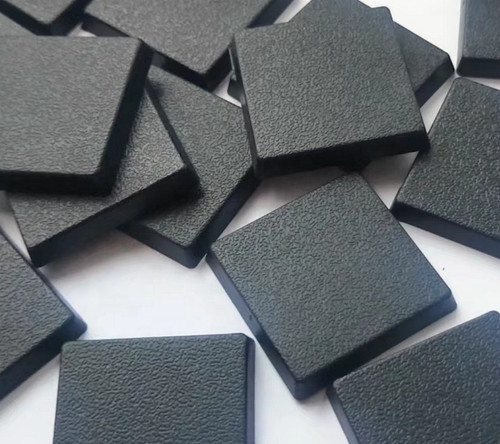 Square plastic bases 25mm - square, 20/25mm