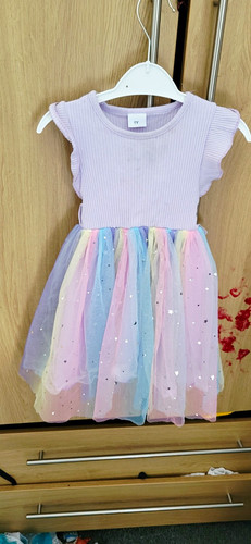 Purple multicolour tulle - purple, tutu