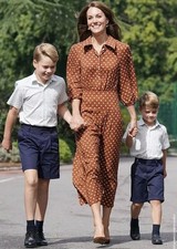 NEW Rixo  Izzy Pleated Marble Polka Dot Shirt Dress L UK 14 Us 10 Kate Middleton