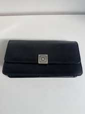 Rare Playboy Clutch Bag Purse Black Leather Good Condition