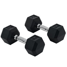 HOMCOM Hexagonal Dumbbells Kit